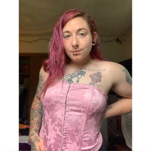 Y2K Forever21 pink corset top